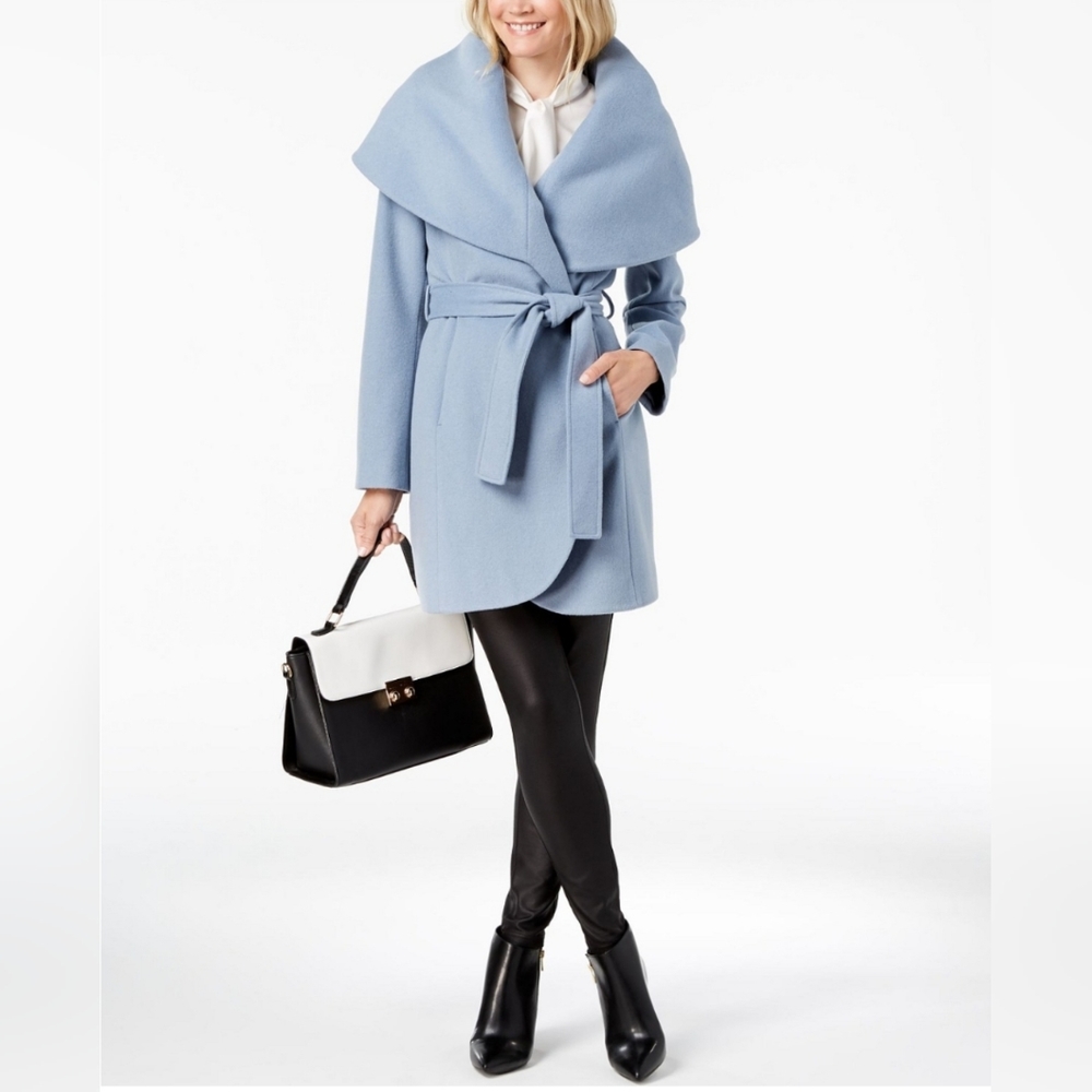 Tahari Light Blue Pea Coat